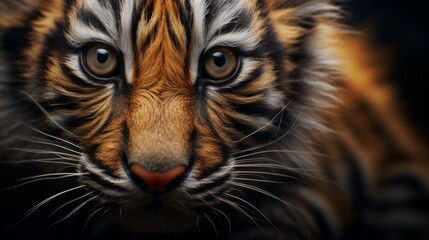 Generative AI image of close up portrait of a tiger