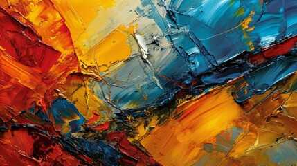 A beautiful art piece on a canvas showcases intricate oil details in an abstract painting.