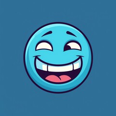 2d flat laughing emoji 