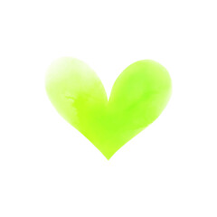 Vector hand drawn watercolor hearts isolated on white