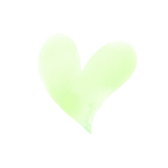 Vector hand drawn watercolor hearts isolated on white