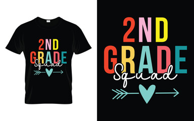 2nd Grade Squad Happy Welcome Back to School Second Grade Squad T-shirt