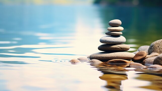 Closeup of a calm and still body of water, mirroring the quiet and peaceful state of mind achieved through meditation.