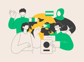 Nationality abstract concept vector illustration.