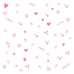 Vector cute valentines day abstract confetti sprinkle heart abstract background