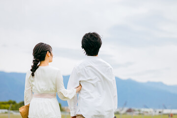Fototapeta na wymiar 新婚旅行・ハネムーン・旅する恋人・カップル・夫婦のイメージ 