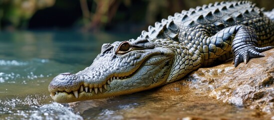 Obraz premium Cuban crocodile, only found in Cuba.