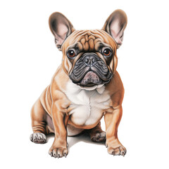 Obraz premium French Bulldog - Colored Pencil Illustration
