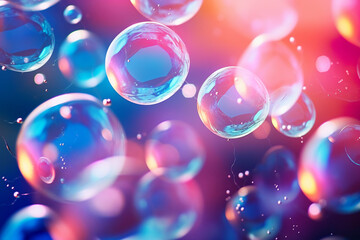 abstract flying bubbles