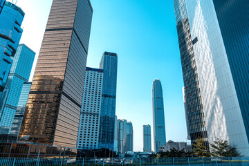 Naklejka premium Modern Office Building in Hong Kong