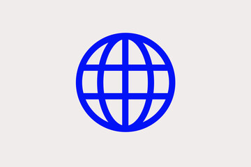 globe illustration. Vector illustration in flat style design.	