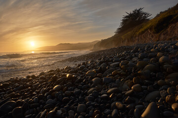 Obraz premium El Capitan State Beach Sunset California