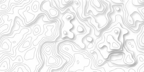 Obraz premium Abstract background with waves Geographic mountain relief. Abstract lines background. Contour maps. Vector illustration, Topo contour map on white background, Topographic contour lines.