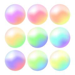 Vector modern holographic gradient collection