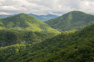 Fototapeta na wymiar Fontana Lake area in the Smoky Mountains.