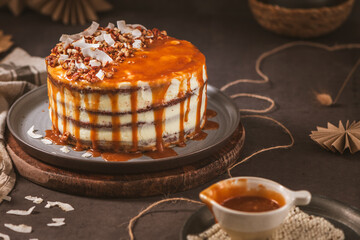 Delicious caramel cake