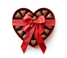 Heart shaped box of chocolates for Valentine's Day
