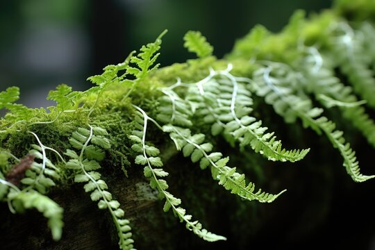 Fern prothalli displaying gametophyte structures.
