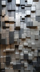 A Wall with Square and Rectangle Shapes