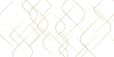 Seamless random geometric golden square lines pattern on a transparent background. Realistic line geometric square and triangle shape, Abstract golden lines pattern texture business background.