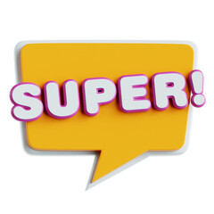 3D Illustration of Super Positive Vibe Sticker