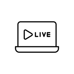 Live device outline icons, minimalist vector illustration ,simple transparent graphic element .Isolated on white background