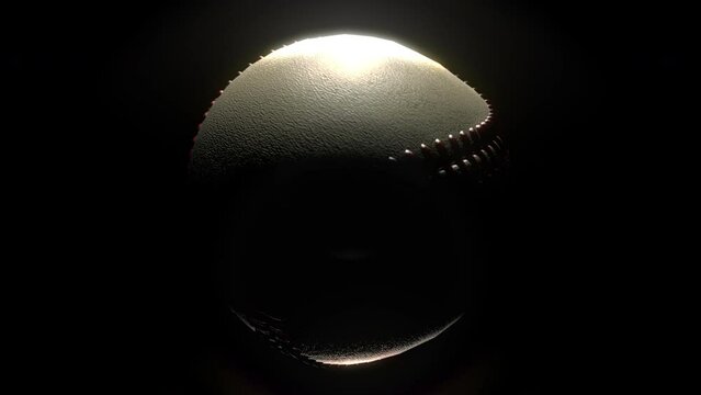 Baseball Graphic in epic lighting on Black