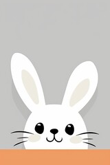 Fototapeta na wymiar Cute Easter bunny banner with copy space .AI generative