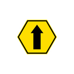 yellow arrow sign