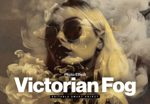 Vintage Victorian Fog Photo Effect Template