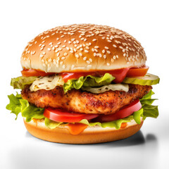 hamburger isolate on transparency background png 