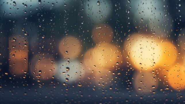 A Window With Rain Drops on It