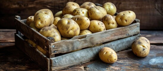 Medium-sized storage potatoes