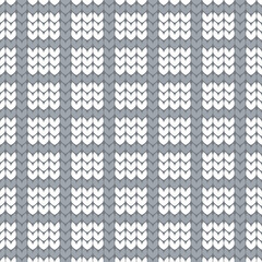 Knit Pattern background. Vector illustration.