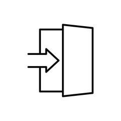 Entrance outline icons, minimalist vector illustration ,simple transparent graphic element .Isolated on white background