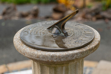 Sun dial in Tamborine Mountain Regional Botanic Gardens, Queensland, Australia
