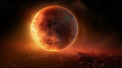 An artist's rendition of a distant exoplanet