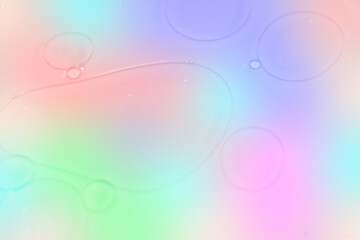 The oil drops inside the water create naturally creative curves and are filled with colorful gradients that look fascinating. Blur the subject's background