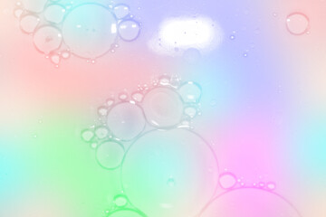 The oil drops inside the water create naturally creative curves and are filled with colorful gradients that look fascinating. Blur the subject's background