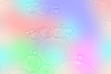 The oil drops inside the water create naturally creative curves and are filled with colorful gradients that look fascinating. Blur the subject's background