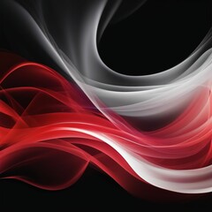 abstract white and red on black background