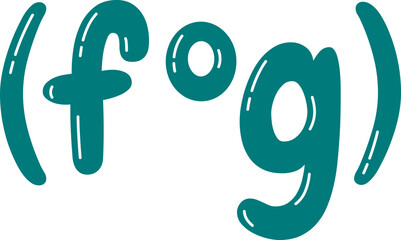 Cute Math Function Composition (f0g) Symbol, Mathematics Subject Education