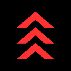 red and green arrows