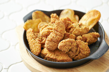 Chicken tenders with french fries	