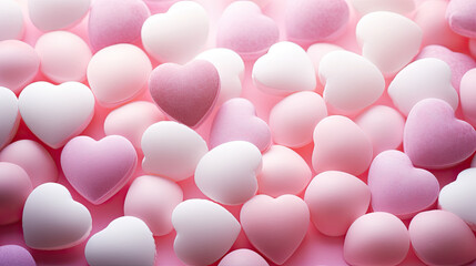 Valentine banner background, heart pink color