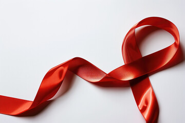 Red ribbon for HIV/AIDS awareness campaign