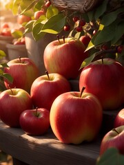 pile of red apples 