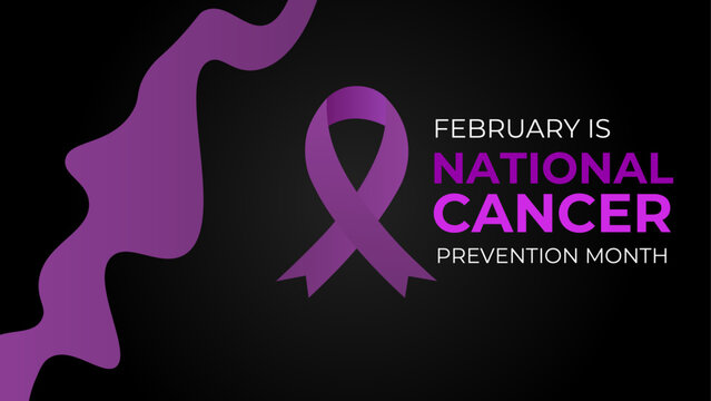 National Cancer prevention month is observed every year in February, to promote access to cancer diagnosis, treatment and healthcare for all. banner, cover, card, backdrop. Vector illustration