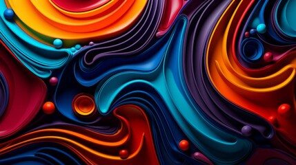 Vibrant 3D design, a canvas of creativity and imagination in three dimensions