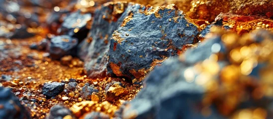 Fototapete Processes copper and gold ore © TheWaterMeloonProjec